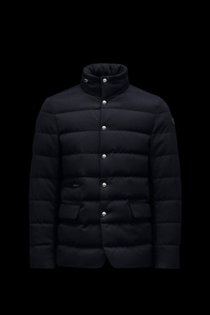 Abrigos Moncler Bess Hombre Azul Marino Azules | BLQF-36571