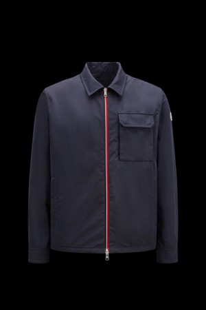 Abrigos Moncler Epte Shacket Hombre Azules | USJM-09143