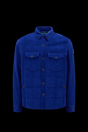 Abrigos Moncler Gelt Shacket Hombre Azul Rey Azules | MEQH-06724