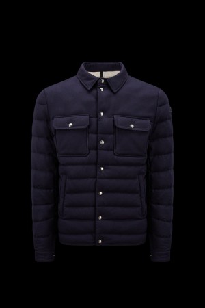 Abrigos Moncler Mirmandix Shacket Hombre Azules | YBZO-35028