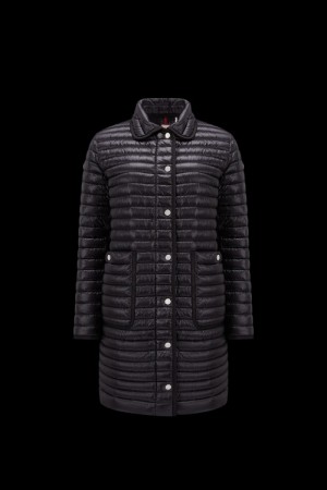 Abrigos Moncler Nettes Mujer Negros | VZRC-53186