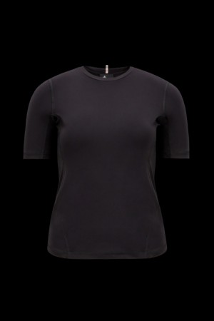 Camiseta Moncler Activewear T Mujer Negros | CYNU-62708