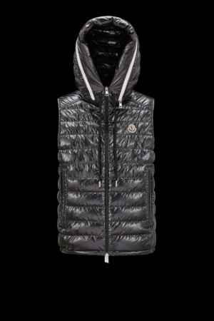 Chaleco de Plumas Moncler Akaishi Hombre Negros | NELT-37120