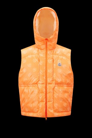 Chaleco de Plumas Moncler Alkarab Hombre Naranjas | XDMG-08693