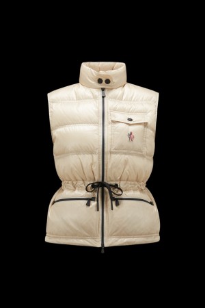 Chaleco de Plumas Moncler Arolles Mujer Blancos | UVXP-72519