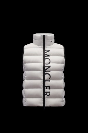 Chaleco de Plumas Moncler Cenis Mujer Blancos | ZFTX-54719