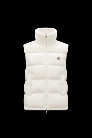 Chaleco de Plumas Moncler Lempa Mujer Blancos | PIQK-61572