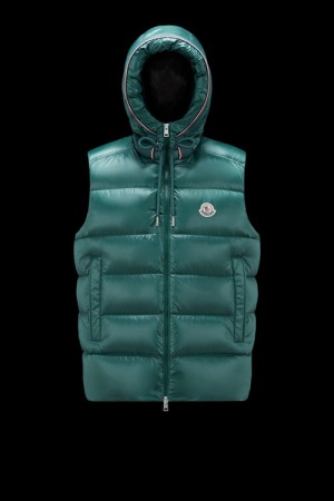 Chaleco de Plumas Moncler Luiro Hombre Turquesa Verdes | EKPD-31478