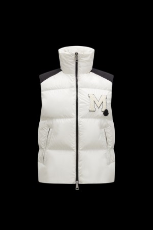 Chaleco de Plumas Moncler Oder Mujer Blancos | FAZY-59647