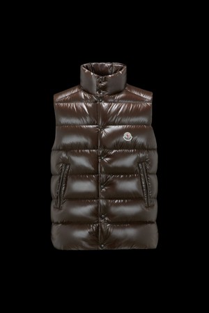 Chaleco de Plumas Moncler Tibb Hombre Marrom | JNXH-48729