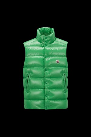 Chaleco de Plumas Moncler Tibb Hombre Verdes Claro | TOVS-75063