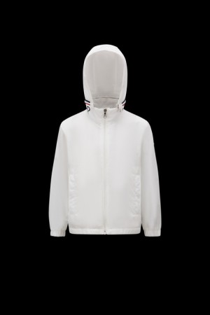 Chamarras Moncler Aidrian Encapuchado Niño Blancos | JKCM-81397