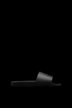 Chanclas Moncler Basile Hombre Negros | AHID-96210