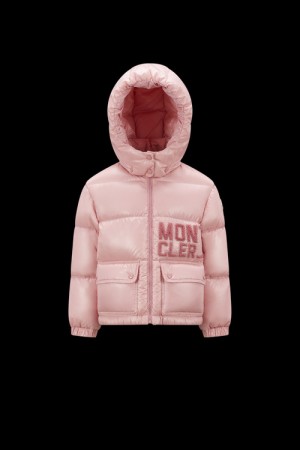 Chaquetas De Plumas Moncler Abbaye Niña Rosas | JLEC-17604