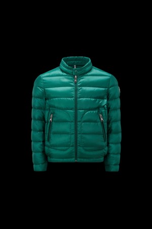 Chaquetas De Plumas Moncler Acorus Niño Turquesa Verdes | NWFK-31542