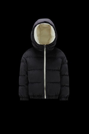 Chaquetas De Plumas Moncler Daos Niña Negros | DZWX-31795