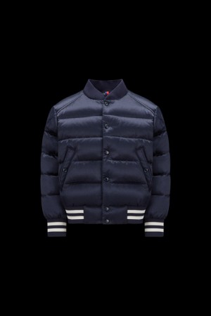 Chaquetas De Plumas Moncler Dives Bomber Niño Azul Marino Azules | GNOW-35872