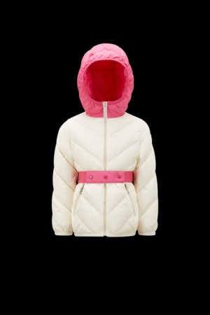 Chaquetas De Plumas Moncler Kaori Niña Blancos | VLPY-94756