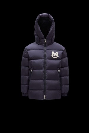 Chaquetas De Plumas Moncler Mark Niño Azul Marino Azules | TMAE-93410