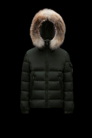 Chaquetas De Plumas Moncler New Byron Niño Verdes | VOLW-56871