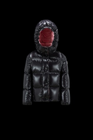 Chaquetas De Plumas Moncler Parana Niña Negros | FLGB-34529