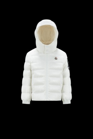 Chaquetas De Plumas Moncler Saulx Niño Blancos | FUXM-19406