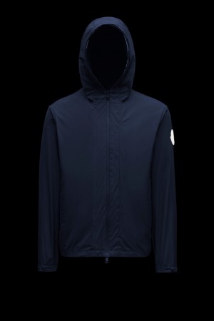 Cortavientos Moncler Carles Encapuchado Hombre Azules Oscuro | ITUG-07164