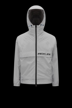 Cortavientos Moncler Foret Encapuchado Hombre Blancos | BSYN-78264