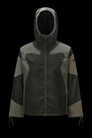 Cortavientos Moncler Hague Encapuchado Hombre Verdes Oscuro | XKFW-59681