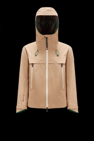 Cortavientos Moncler Maules Encapuchado Mujer Kaki | IMJU-30698