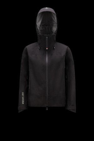 Cortavientos Moncler Meribel Encapuchado Mujer Negros | RXLH-32985