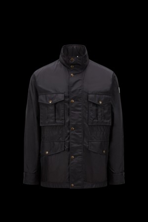 Cortavientos Moncler Okab Rain Hombre Negros | MXRV-98351