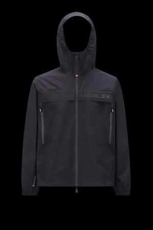 Cortavientos Moncler Shipton Encapuchado Hombre Negros | CLAH-61894