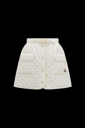 Falda Moncler Acolchado Mujer Blancos | QGUA-24753