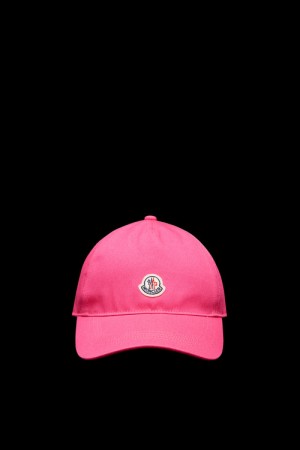 Gorras Moncler Logo Baseball Mujer Fucsia | BXLV-50638