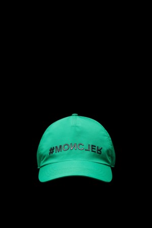 Gorras Moncler Logo Baseball Mujer Verdes | GHNA-81690