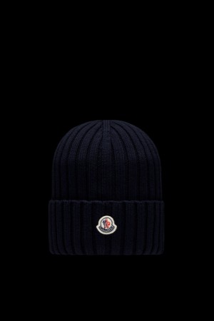 Gorro Moncler Lana Mujer Azul Marino Azules | VYHE-71054