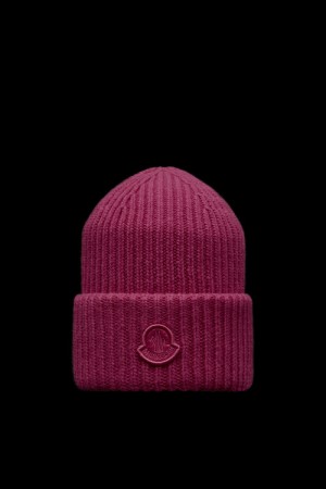 Gorro Moncler Lana Mujer Fucsia | SJFV-48567