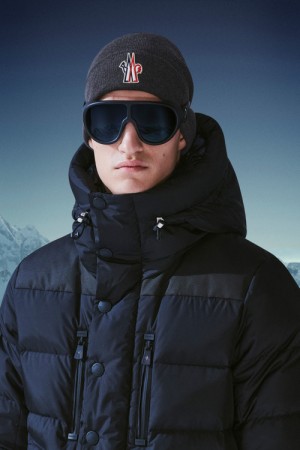 Gorro Moncler Pure Lana Hombre Grises Oscuro | ULRK-76012