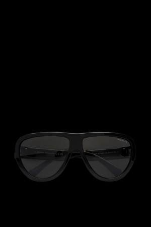 Lentes de Sol Moncler Anodize Pilot Mujer Negros Grises Oscuro | HBJM-15493