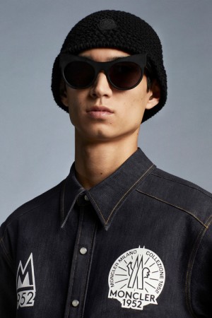 Lentes de Sol Moncler Caeye Hombre Negros | PEOF-69357