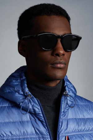 Lentes de Sol Moncler Geometric Hombre Negros | UBJV-20798