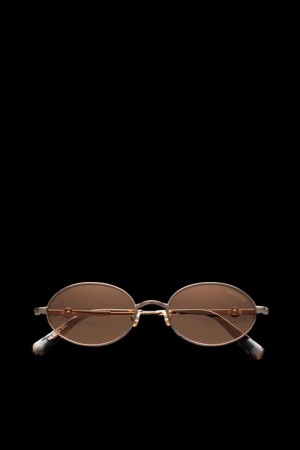 Lentes de Sol Moncler Tatou Round Mujer Marrom | OLXK-92501