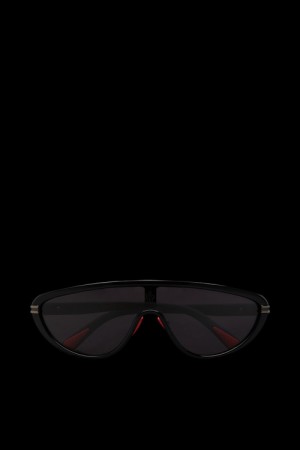 Lentes de Sol Moncler Vitesse Shield Mujer Negros Grises Oscuro | PFHN-12849