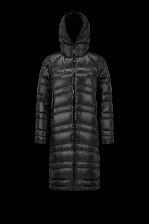 Chaquetas Largas De Plumas Moncler Apogon Mujer Negros | PEOW-21698