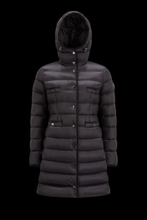 Chaquetas Largas De Plumas Moncler Hirma Mujer Negros | ETSV-23014