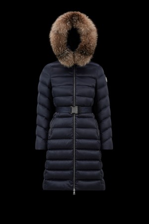 Chaquetas Largas De Plumas Moncler Leersie Mujer Azules | STGB-47159