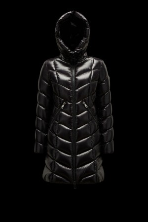 Chaquetas Largas De Plumas Moncler Marus Mujer Negros | RPUC-81095