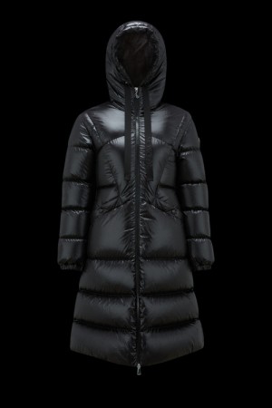 Chaquetas Largas De Plumas Moncler Selenga Mujer Negros | GAVC-70548