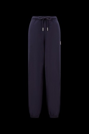 Pantalones Deportivos Moncler Fleece Mujer Azules Oscuro | STQH-74816